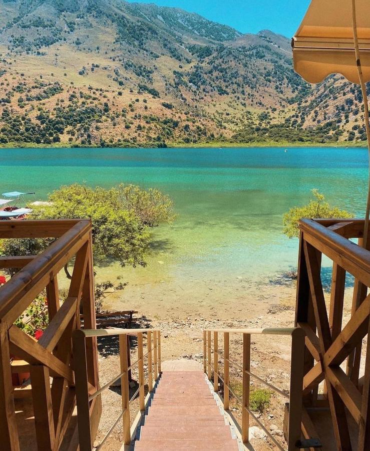 Korissia With Lake View Kournas Экстерьер фото
